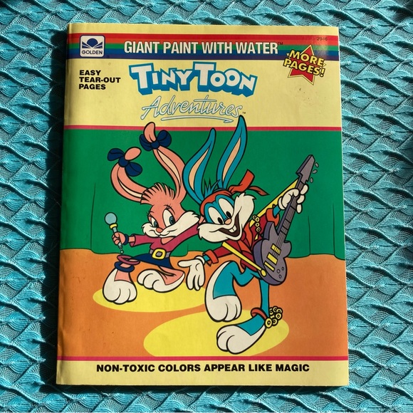1990s Tiny Toon Paint With Water Books - Picture 3 of 16